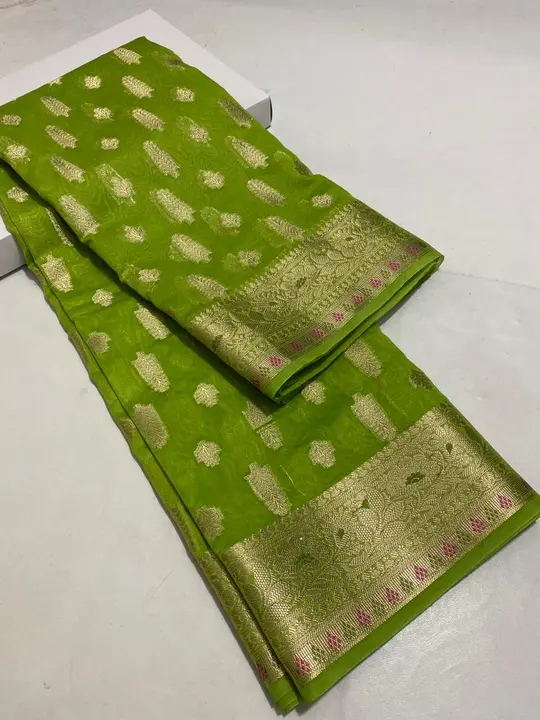 Banarasi Semi Georgette Dyble Soft Silk Saree  uploaded by business on 2/7/2024