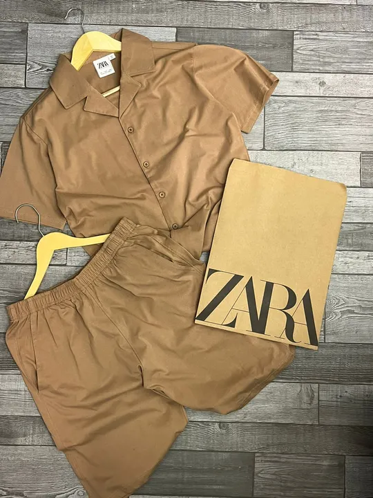 Zara drop shoulder cod set fabric cotton shinker uploaded by kanishk fashions on 2/7/2024
