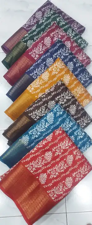 Cristal dobi boder fancy printed saree  uploaded by NARMADA SILK on 2/7/2024