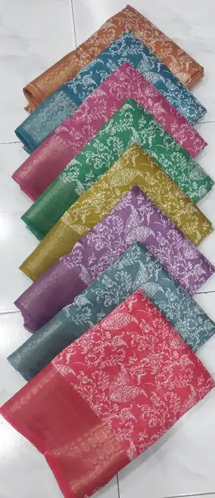 Cristal dobi boder fancy printed saree  uploaded by NARMADA SILK on 2/7/2024