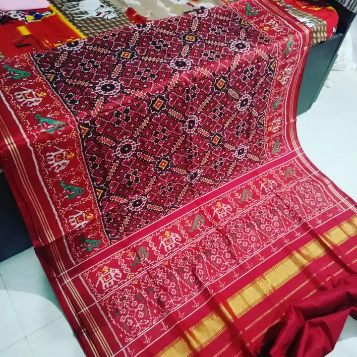 semi double weave 7ply pure silk patola saree with silk mark  uploaded by business on 2/7/2024