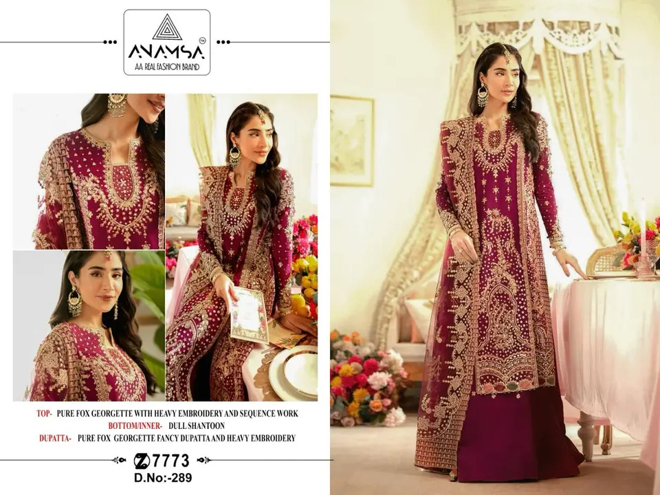 Post image Pakistani Brand Anamsa All Designs Available Singles Available
Ready To Ship
Book Fast
Bulk Orders Most Welcome