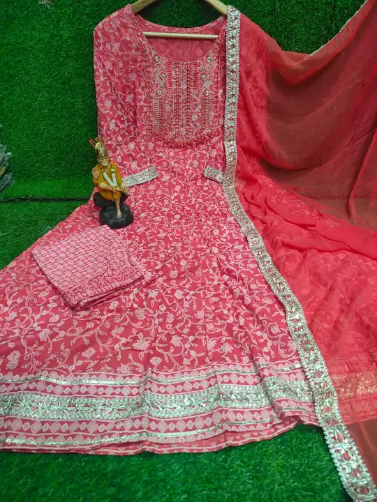 Premium Quality Anarkali 3 pieces Set Whatsapp 9830750023 uploaded by business on 2/7/2024