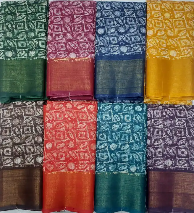 5*2 cottan lilan type fancy printed saree  uploaded by NARMADA SILK on 2/8/2024