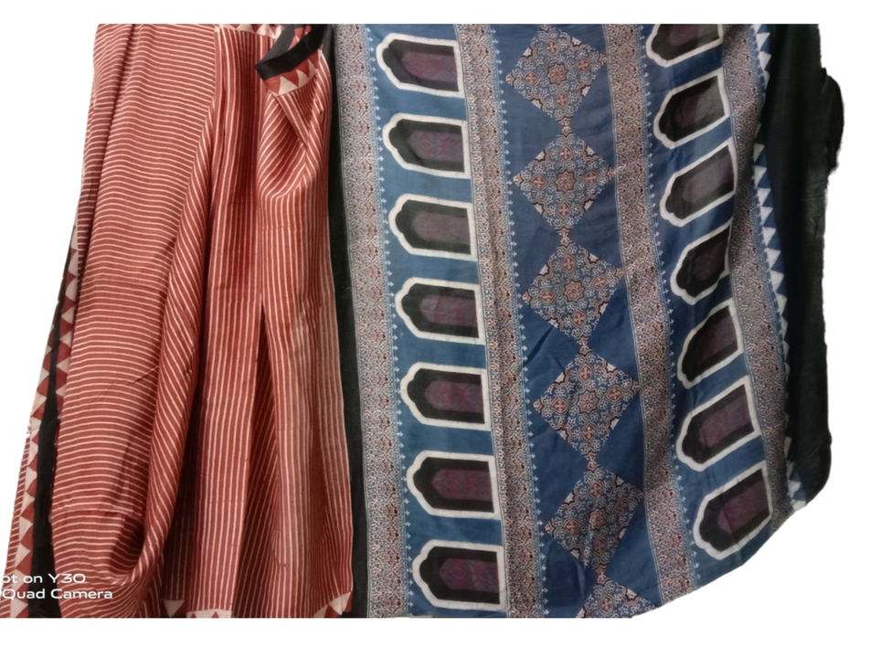 Post image https://wa.me/+917600502285
Ajrakh HAND BLOCK PRINT
Modal silk saree
Natural daying quality
6.5 mitar with blause