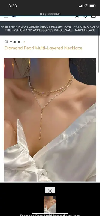 Leyerd Neckpiece For Girls uploaded by UG Fashion Jewellery on 2/8/2024