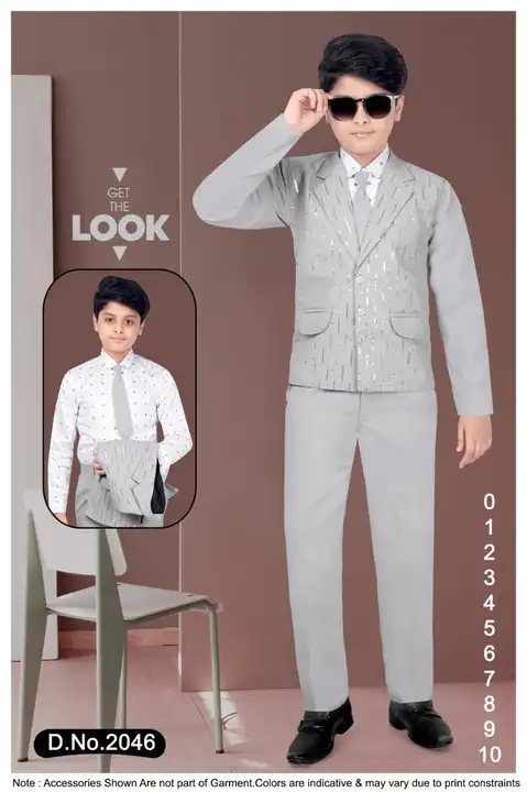 Post image I want 50+ pieces of Kids Ethnic wear at a total order value of 100000. I am looking for I want Boys 3 Pc Suit Blazers 
Size 0-14 Years 
Unlimited Articles 
1000-2000 Pcs . Please send me price if you have this available.