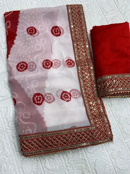 *mahaveer silks*  New arrivals *faganiya*😍  Fabric & details :- *beautiful Georgette saree with hea uploaded by Marwadi Businessmen on 2/9/2024