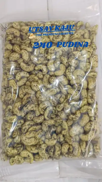 240 Pudina Mint Roasted flavour Cashews  uploaded by Raajratan Impex on 2/9/2024