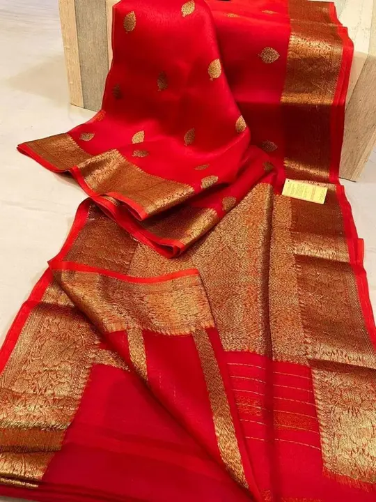 Organza saree contact 8303852446 uploaded by business on 2/9/2024