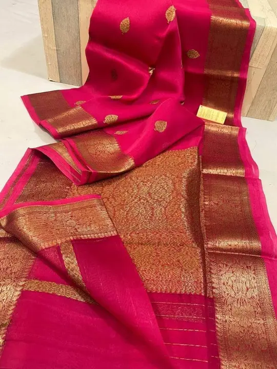Organza saree contact 8303852446 uploaded by S.M Silk Saree on 2/9/2024