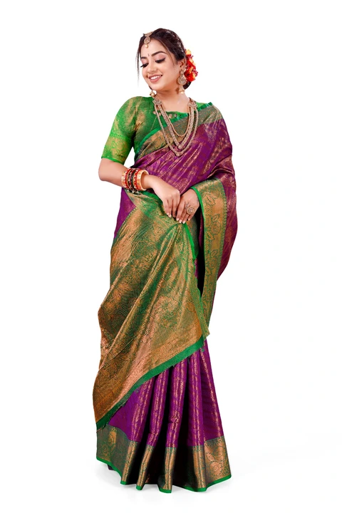 Post image Name : Ekpal Women's Banarasi Silk Saree With Unstitched Blouse Piece.

Saree Fabric : Banarasi Silk

Blouse : Running Blouse

Blouse Fabric : Banarasi Silk

Pattern : Zari Woven

Blouse Pattern : Woven Design

Net Quantity (N) : Single

A Banarasi silk saree for women is a traditional Indian garment known for its luxurious and intricate weaving. Originating from the city of Varanasi (Banaras) in India, these sarees are highly esteemed for their opulent silk fabric and elaborate zari work (metallic thread embroidery). The saree typically features rich colors, intricate patterns, and ornate designs inspired by Mughal art.