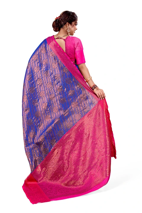 Ekpal Women's Banarasi Silk Saree With Unstitched Blouse Piece. uploaded by Ekpal on 2/9/2024