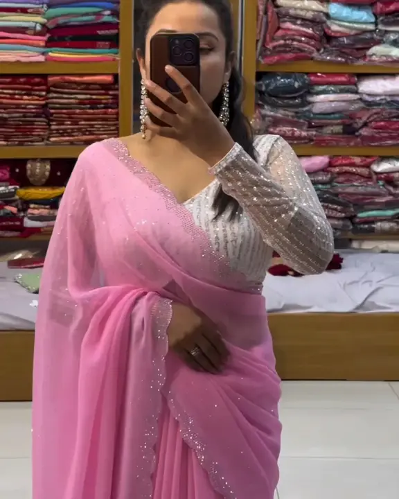 Georgette saree  uploaded by SAURYA LIFE STYLE on 2/9/2024