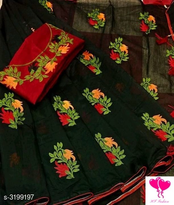 Post image Trendy Kora Cotton Embroidery Sarees
Fabric: Saree - Kora Cotton  Blouse - Banglori Silk

Size: Saree Length - 5.5 Mtr Blouse Length - 0.9 Mtr

Work: Embroidered
Country of Origin: India