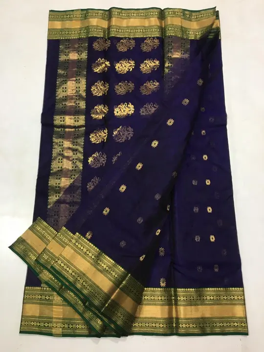 Handloom traditional Chanderi katan silk Nakshi border saree with blouse  uploaded by Thocoss on 2/10/2024