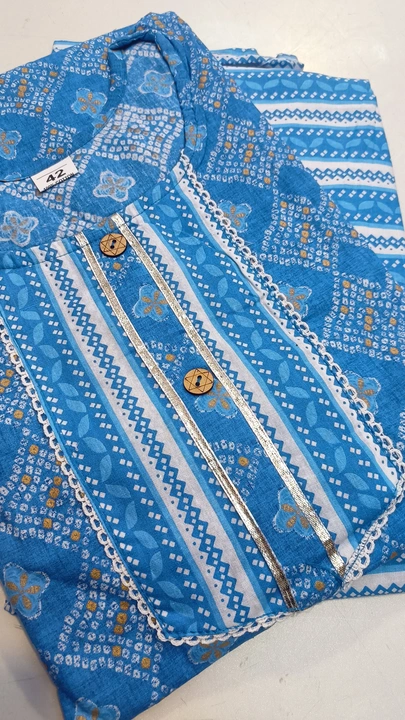 Cotton kurti pant set  uploaded by Lucky collection on 2/10/2024