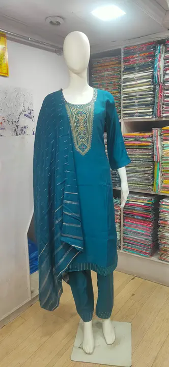 Heavy important 3 piece Kurti  uploaded by business on 2/10/2024
