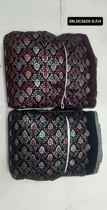 9000 velvet Embroidery work uploaded by Samdariya fabrics hub on 2/10/2024