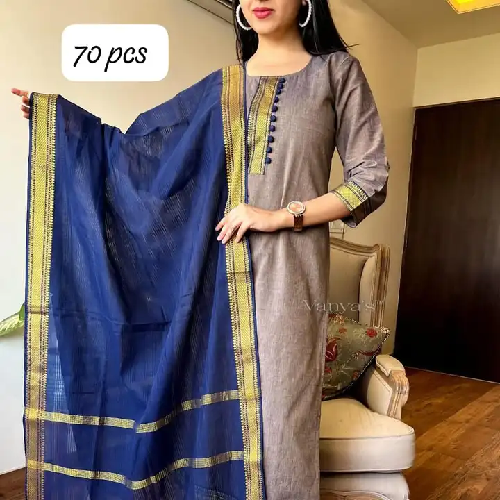 Mangalgiri pure cotton dress material  uploaded by Shv Sh Handloom on 2/10/2024