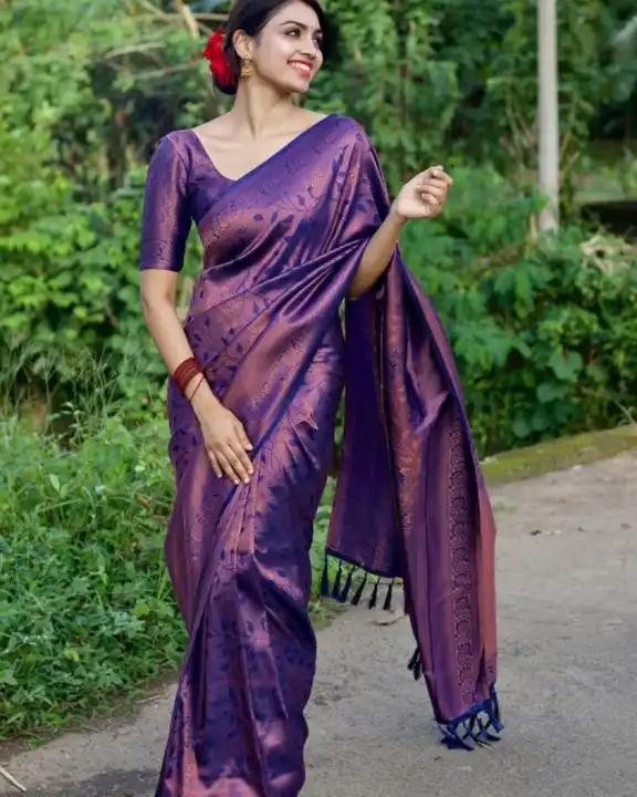 kanjivaram Silk saree uploaded by Krisha Enterprise on 2/11/2024