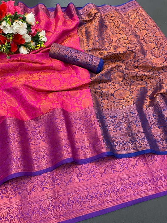 Ekpal Women's Banarasi Silk Saree With Unstitched Blouse Piece. uploaded by Ekpal on 2/12/2024