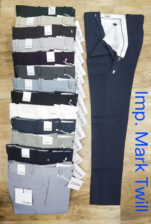 Imported Mark Fabric TWILL Watch Pocket, Cheera, Cut Belt, Bottom OT Polo-fit, Slim-fit Trousers uploaded by Panzar Jeans  on 2/12/2024