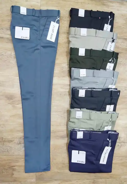 Imported Mark Fabric ZARA DOBBY Watch Pocket, Cheera, Cut Belt, Polo-fit, Slim-fit Trousers uploaded by Panzar Jeans  on 2/12/2024