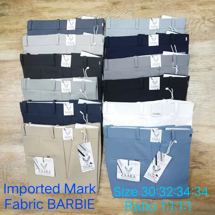 Imported Mark Fabric BARBIE Watch Pocket, Cheera, Cut Belt, Bottom OT Polo-fit, Slim-fit Trousers uploaded by Panzar Jeans  on 2/12/2024