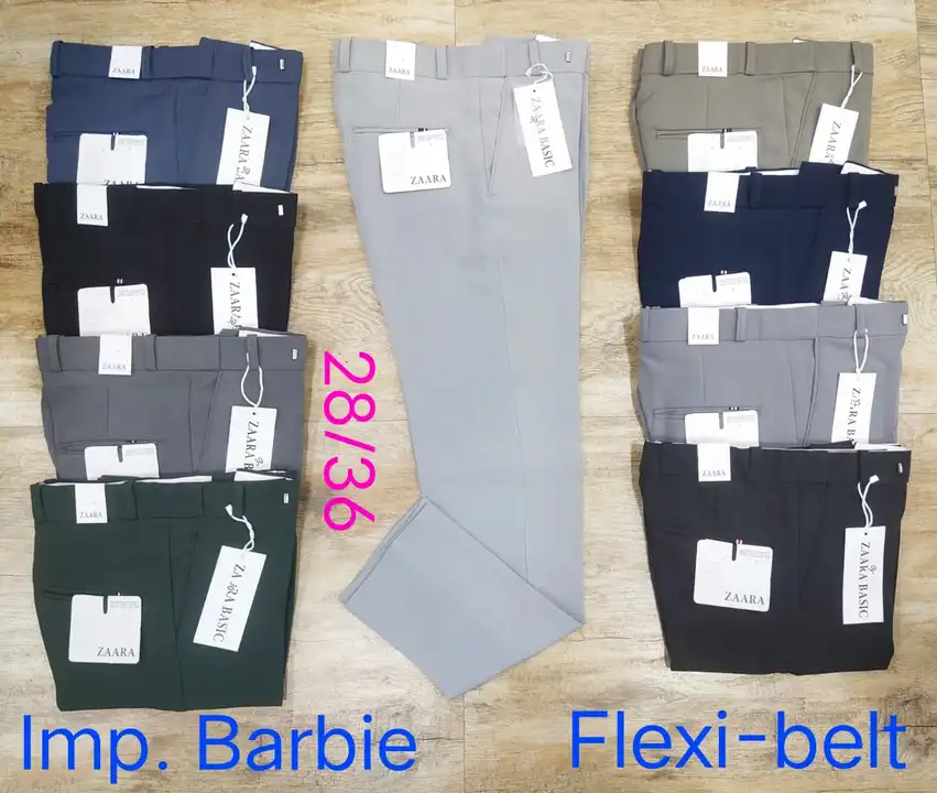 Imported Mark Fabric BARBIE Flexi-Belt Watch Pocket, Cheera, Cut Belt, Polo-fit, Slim-fit Trousers uploaded by Panzar Jeans  on 2/12/2024