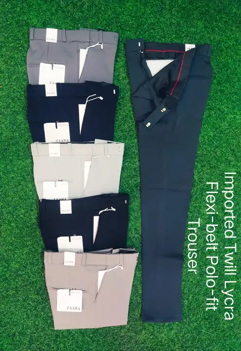Imported Mark Fabric Twill Flexi-Belt Trousers Watch Pocket, Cheera, Cut Belt, Polo-fit, Slim-fit  uploaded by Panzar Jeans  on 2/12/2024