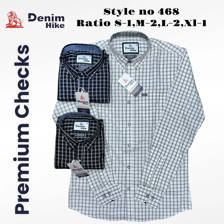 Checks shirt uploaded by Shree Om Industries  on 2/13/2024