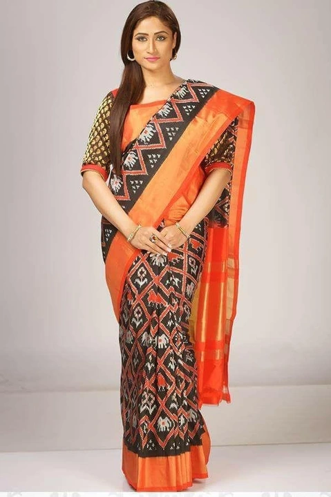 Pochampalle Ikath Tissue border Silk Saree uploaded by Pochampalle Ikkath silk & cotton Handloom on 2/13/2024