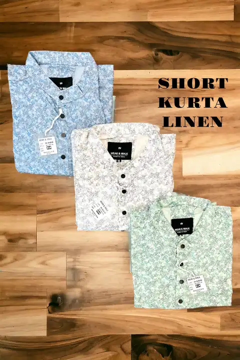 SHORT KURTA LINEN SIZE M L Xl /-ONLY 208/-🔥 uploaded by Guru Kripa Wholesale Shirts Branch 2 on 2/13/2024