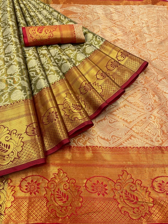 Ekpal Women's Banarasi Silk Saree With Unstitched Blouse Piece. uploaded by business on 2/13/2024