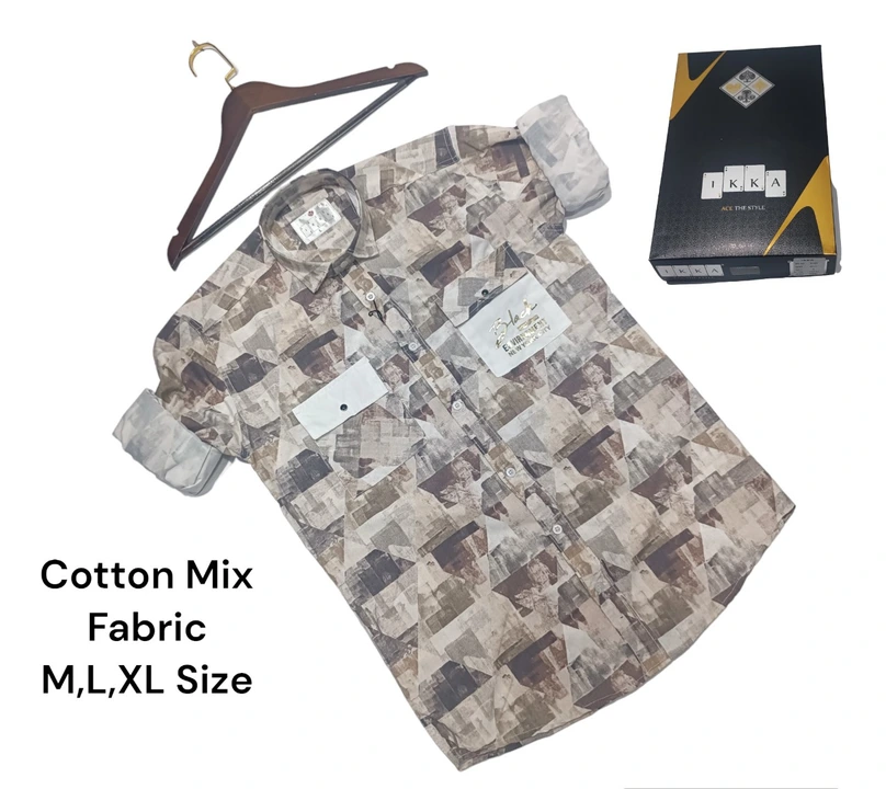 ♦️♣️1KKA♥️♠️ EXCLUSIVE  COTTON MIX PRINTED DOUBLE POCKET BOX PACKING SHIRTS FOR MEN uploaded by Kushal Jeans, Indore on 2/13/2024