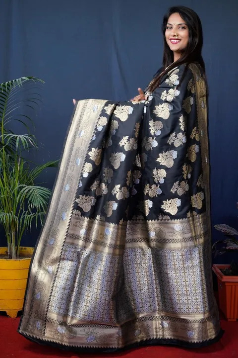Kanchipuram Pure silk handloom saree with Pure Jari  uploaded by business on 2/13/2024