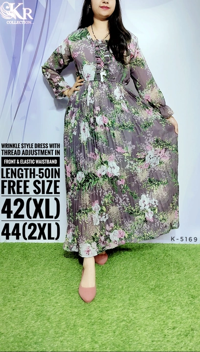 Georgette Dress uploaded by krishna radha collection on 2/13/2024