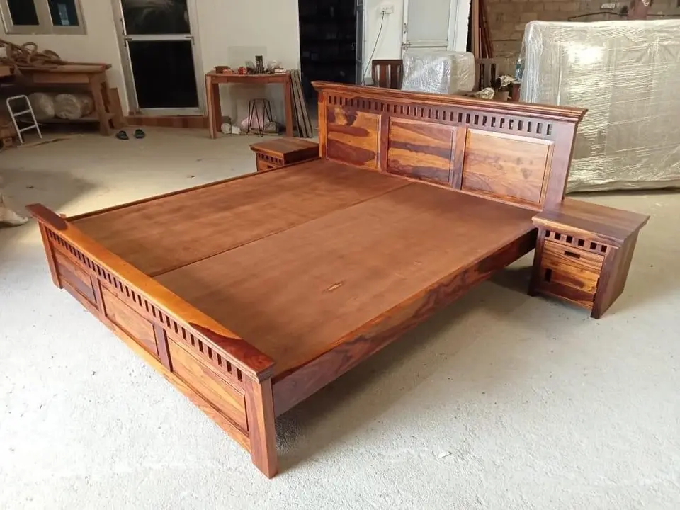 Teak Wood bed 6×6 uploaded by Aadil Timber Traders on 2/13/2024
