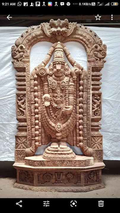 Tirupati balaji statue  uploaded by Manekar arts yavatmal on 2/13/2024