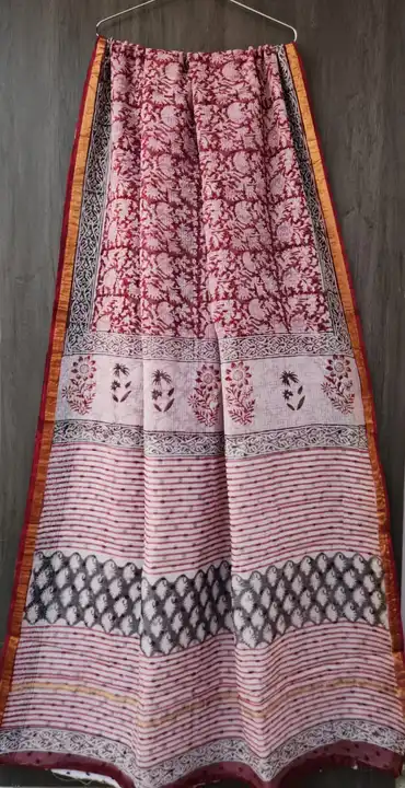 Kota saree block printed uploaded by business on 2/13/2024