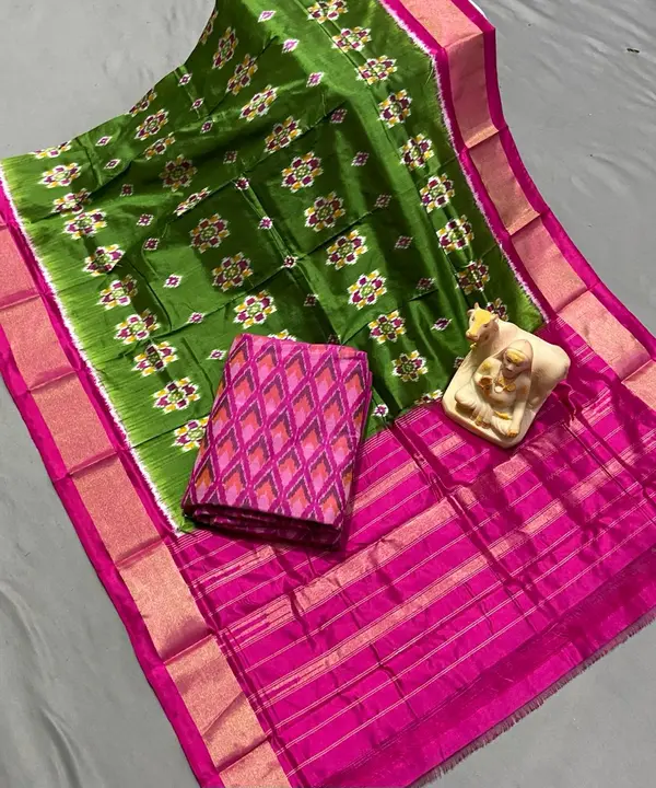 Pochampalle Ikath Silk Dress materials uploaded by business on 2/14/2024