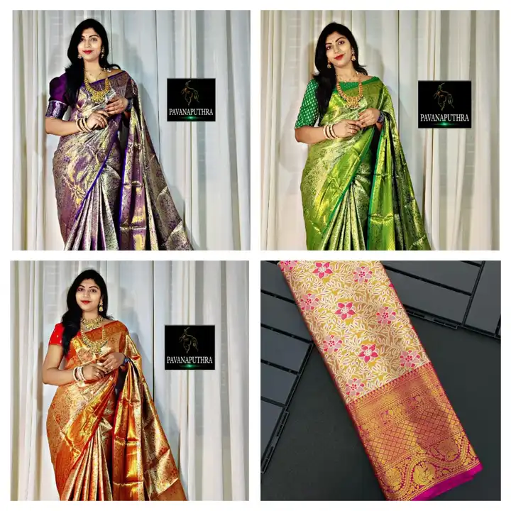 Pure kanjivaram silk saree  uploaded by business on 2/14/2024