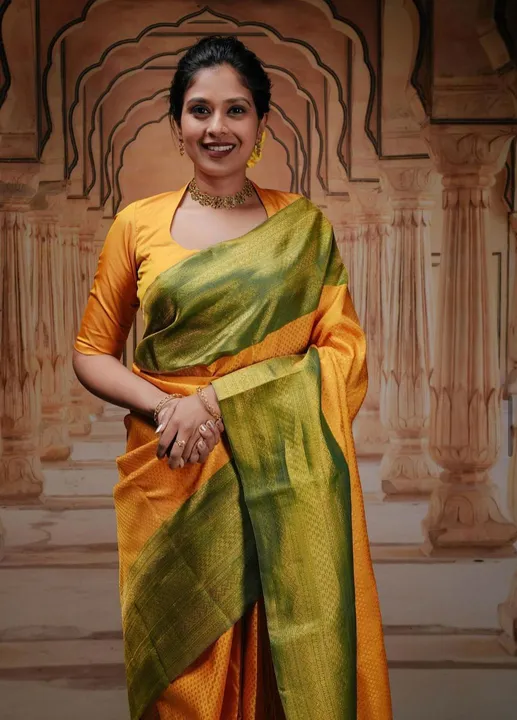 Allover Golden zari weaving butii design saree  uploaded by DHANANJAY CREATIONS on 2/14/2024