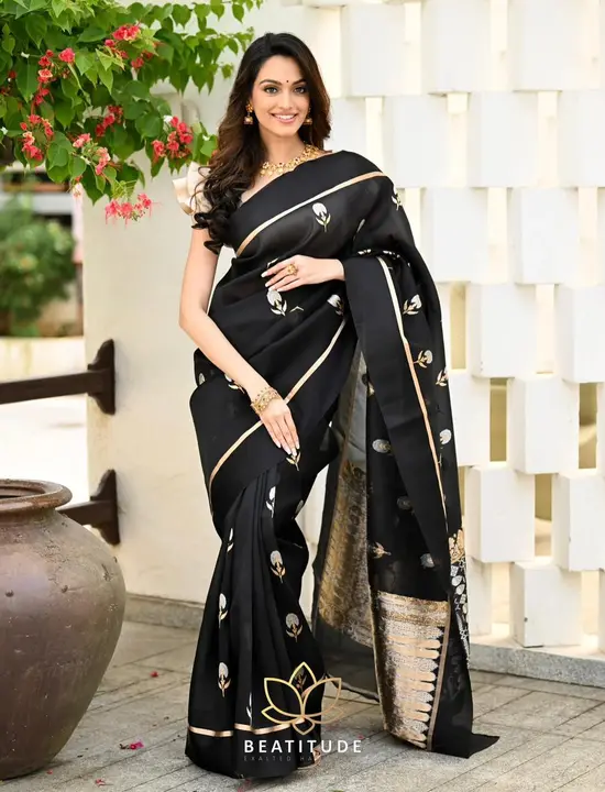 Traditional Kanjivaram soft silk beautiful Zari weaving flowers design saree  uploaded by business on 2/14/2024