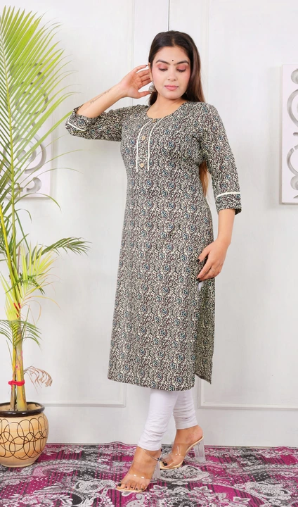 Fabric pure cambric cotton 60x60 
Printed kurti
Length 44
Size 38 40 42 44 46 
 uploaded by business on 2/14/2024