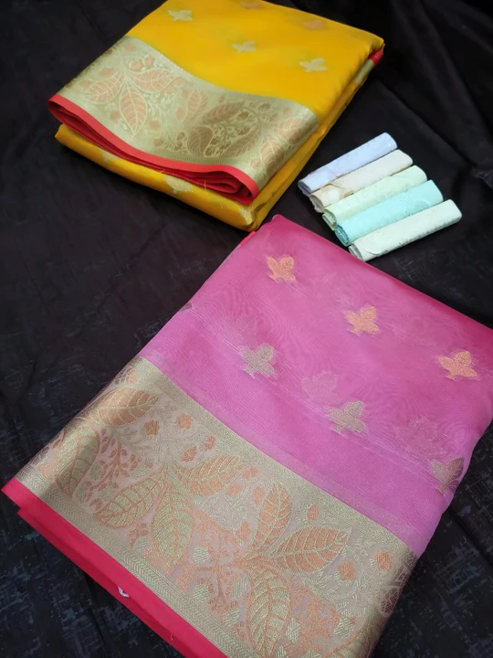 Combo Pack of 2 Women's Premium Zari work Woven Banarasi Silk Saree uploaded by Silk creations on 2/14/2024