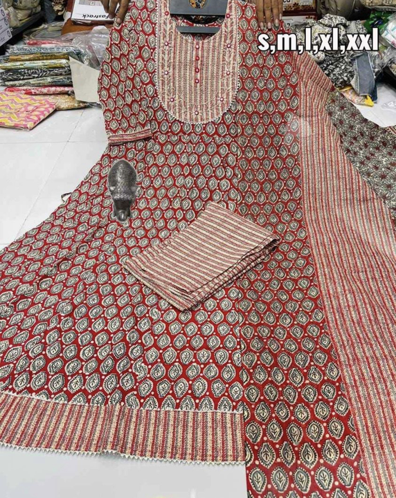 Wholesale anarkali 3piece suit  uploaded by Ms vinayak on 2/15/2024