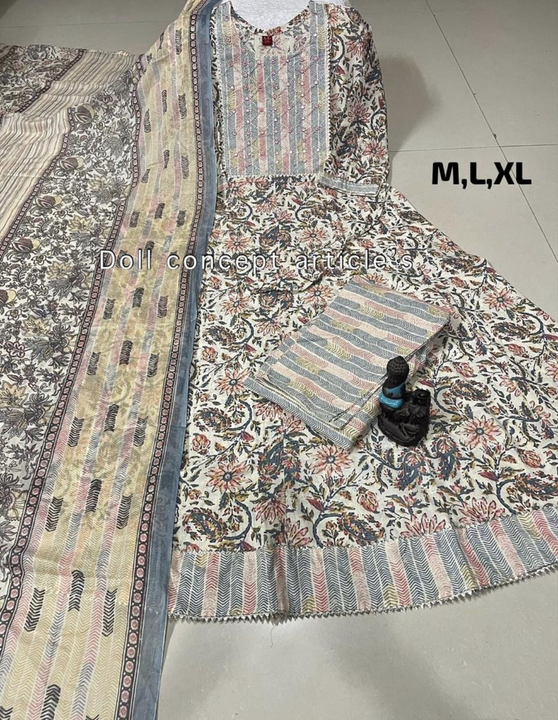 Wholesale Anarkali 3piece suit  uploaded by Ms vinayak on 2/15/2024