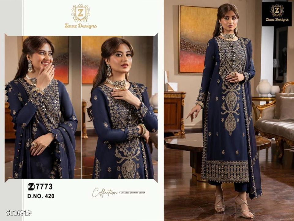 ASIFIZ ziaaz Designs* Superhit Designs...*code 420 Semi Stitched uploaded by business on 2/16/2024